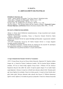 II. Abdülhamid`in Dış Politikası PDF belgesi