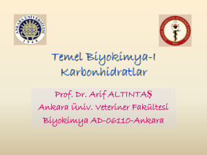 Karbonhidratlar - Ankara Üniversitesi Açık Ders Malzemeleri