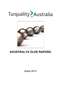 avustralya ülke raporu - Turquality Australia Pty Ltd