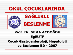 adolesan beslenmesi - Prof Dr Sema Aydoğdu
