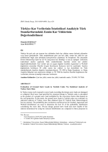 Türkiye Kar Verilerinin İstatistiksel Analiziyle Türk Standartlarındaki