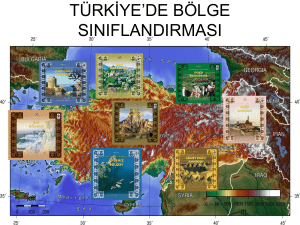 türkiye`de bölge sınıflandırması