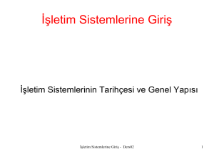 İşletim Sistemlerine Giriş