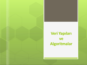 Veri Yapıları ve Algoritmalar - Kırklareli Üniversitesi Personel Web