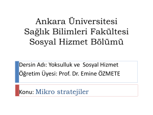 Yoksulluk ve Sosyal Hizmet - Ankara Üniversitesi Açık Ders