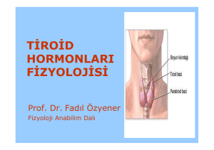 I- Tiroid Hormonları, Regülasyonu ve Hastalıkları