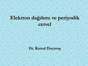 Elektron dağılımı - Prof.Dr. Kemal DOYMUŞ