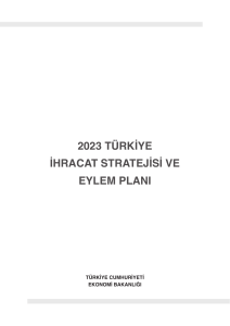 2023 türkiye ihracat stratejisi ve eylem planı