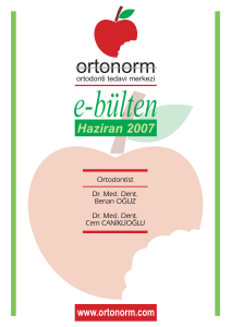 Haziran Bülten PC SON.FH11 - Ortonorm Ortodonti Ağız ve Diş