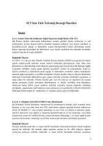 SUT İçin Türk Nefroloji Derneği Önerileri