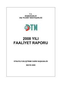 2008 yılı faaliyet raporu - Bütçe ve Mali Kontrol Genel Müdürlüğü