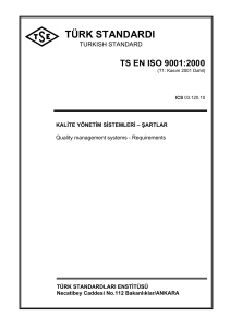 TS EN ISO 9001:2000