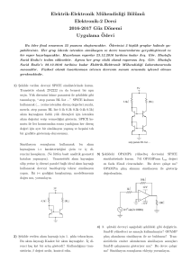 Elektrik-Elektronik Mühendisli˘gi Bölümü Elektronik