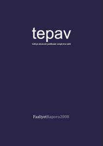 TEPAV Yıllık Faaliyet Raporu 2008
