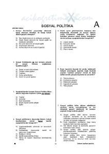 SOSYAL POLiTiKA - AcikogretimX.com