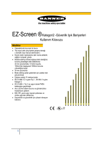 EZ-Screen ®Kategori2 -Güvenlik Işık Bariyerleri