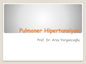 Pulmoner Hipertansiyon ve Kor Pulmonale