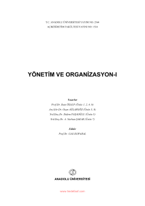 yönetim ve organizasyon-ı