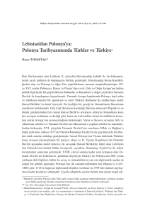 Lehistan`dan Polonya`ya: Polonya Tarihyazımında Türkler ve