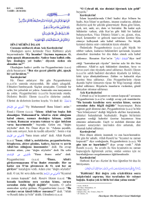 İslam kaynaklarında Cibril hadisi diye bili - 15 Temmuz
