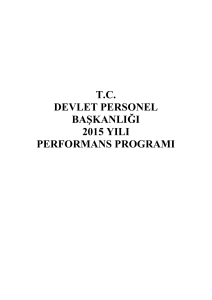 tc devlet personel başkanlığı 2015 yılı performans programı