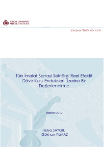 Türk İmalat Sanayi Sektörel Reel Efektif Döviz Kuru
