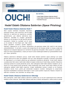Hedef Odaklı Oltalama Saldırıları (Spear Phishing)