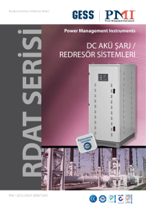 dc akü şarj / redresör sistemleri - GESS / OES Ortadoğu Elektronik