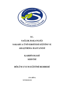 Kardiyoloji Servisi - Sakarya Üniversitesi Eğitim ve Araştırma