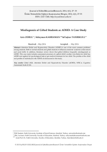 Misdiagnosis of Gifted Students as ADHD: A Case Study