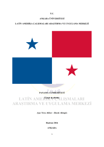 Panama Ülke Raporu - Ankara Üniversitesi Latin Amerika Çalışmaları