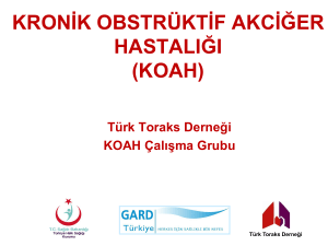 KRONİK OBSTRÜKTİF AKCİĞER HASTALIĞI (KOAH)