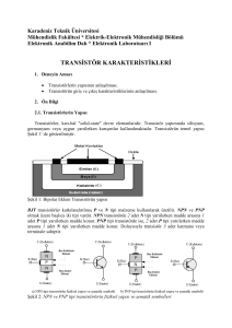 transistör karakteristikleri - KTÜ Elektrik
