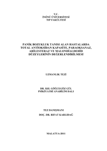 panġk bozukluk tanısı alan hastalarda total