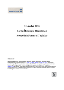 Konsolide Finansal Tablolar 2013