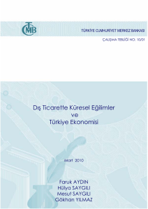 Dış Ticarette Küresel Eğilimler ve Türkiye Ekonomisi
