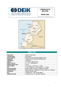 lübnan ülke bülteni nisan 2009