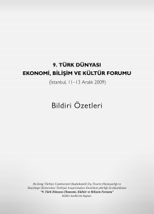 Bildiri Özetleri - Hacettepe Üniversitesi Türkiyat Araştırmaları Enstitüsü