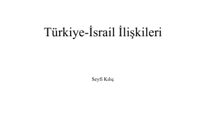 Türkiye-İsrail İlişkileri