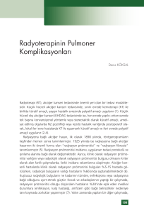 Radyoterapinin Pulmoner Komplikasyonları