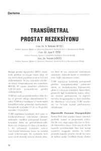transuretral prostat rezeksiyonu