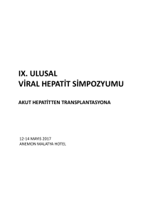 IX. Ulusal Viral Hepatit Simpozyumu