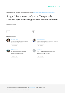 Surgical Treatment of Cardiac Tamponade Secondary to Non