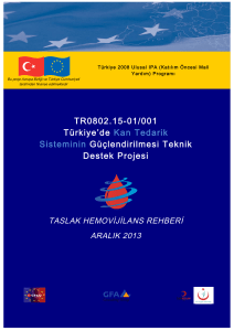 TR0802.15-01/001 Türkiye de Kan Tedarik Sisteminin