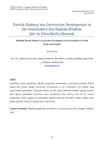 Partick Slattery`nin Curriculum Development in the Postmodern Era