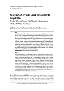 Social Cognition in Child and Adolescents with Anorexia Nervosa