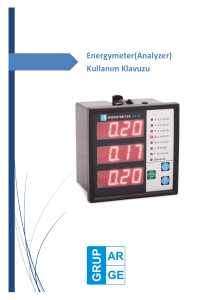 Energymeter(Analyzer) Kullanım Klavuzu