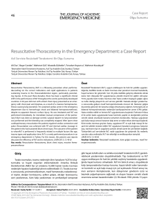 Resuscitative Thoracotomy in the Emergency Department: a Case