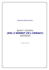 Selef-i Salihîn Akidesi - islah.de