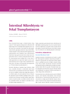 İntestinal Mikrobiyota ve Fekal Transplantasyon
